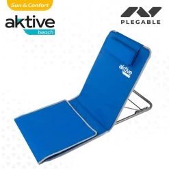 AKTIVE Matelas De Camping Pliable, Dossier Multipositions, Bleu -Matériel De Pêche aktive matelas de camping pliable dossier multipositions bleu 3