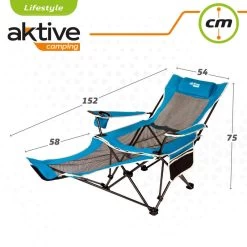 Chaise Longue Pliante De Camping Aktive -Matériel De Pêche chaise longue pliante de camping aktive 5