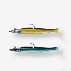 COMBO Leurres Souples Shad Lançon EELO 110 8gr AYU/BLEU