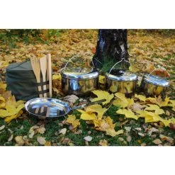 EAGLE Products Ensemble De Poêles En Acier Inoxydable - 4 Pièces - LAVVU -Matériel De Pêche eagle products ensemble de poeles en acier inoxydable 4 pieces lavvu 3