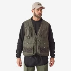 GILET De Pêche 500 Kaki