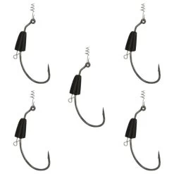 HAMEÇON TEXAN PÊCHE HOOK TEXAN WEIGHTED 5/0 -Matériel De Pêche hamecon texan peche hook texan weighted 50 1