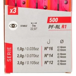 LOT DE 3 LIGNES MONTEES POUR LA PECHE AU COUP EN RIVIERE PF-RL500 R1 1g 2g 3g 6 LOT DE 3 LIGNES MONTEES POUR LA PECHE AU COUP EN RIVIERE PF-RL500 R1 1g 2g 3g -Matériel De Pêche lot de 3 lignes montees pour la peche au coup en riviere pf rl500 r1 1g 2g 3g 1