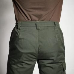 PANTALON CHASSE CHAUD VERT 100 -Matériel De Pêche pantalon chasse chaud vert 100 4