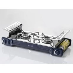 Réchaud à Gaz 2 Feux - Skandika Brann - Camping - Allumage Piezo - Mallette -Matériel De Pêche rechaud a gaz 2 feux skandika brann camping allumage piezo mallette 2