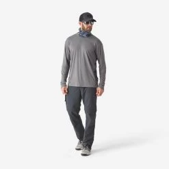 Tee-shirt De Pêche Anti-UV 500 Gris -Matériel De Pêche tee shirt de peche anti uv 500 gris 3